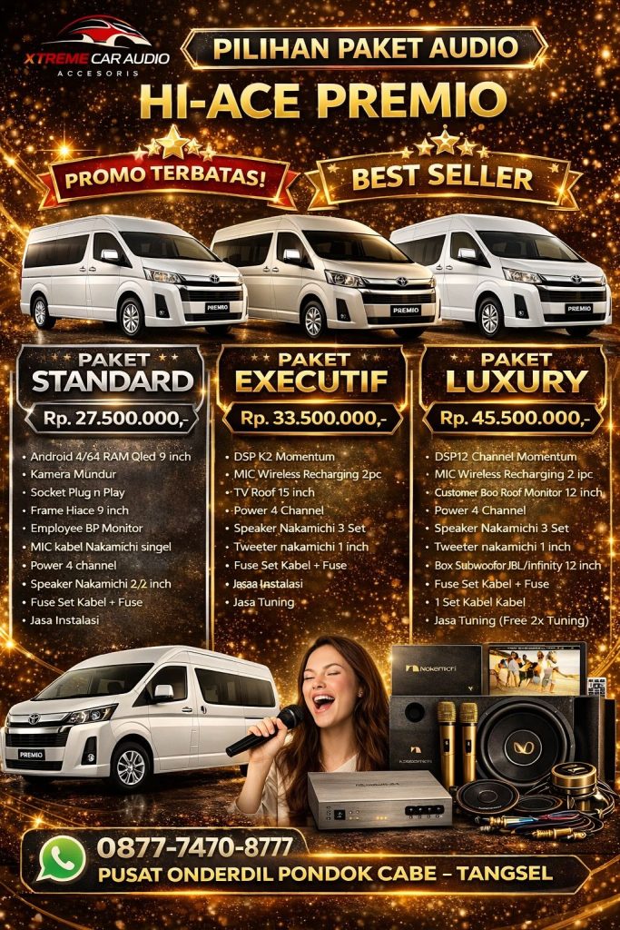 paket audio hiace full peredam